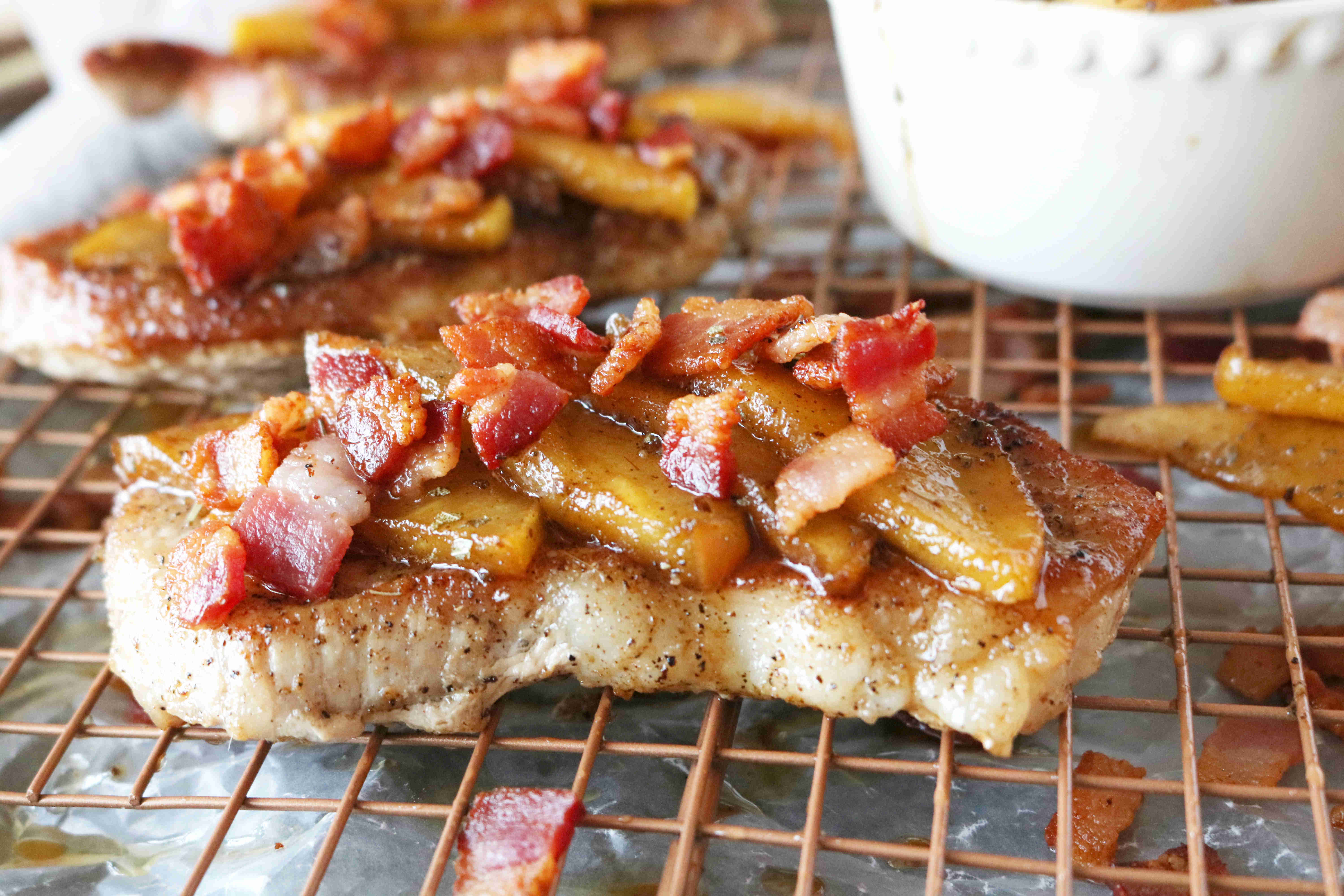 Skillet Pork Chops with Apples and Bacon The Anthony Kitchen