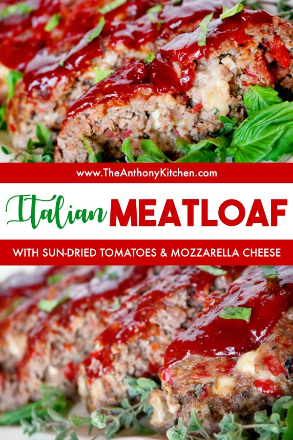 Pinterest image of Italian Meatloaf
