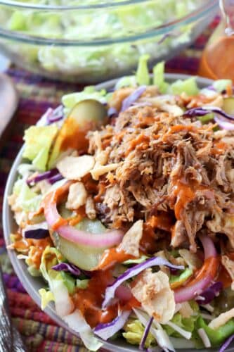 BBQ Pulled Pork Salad
