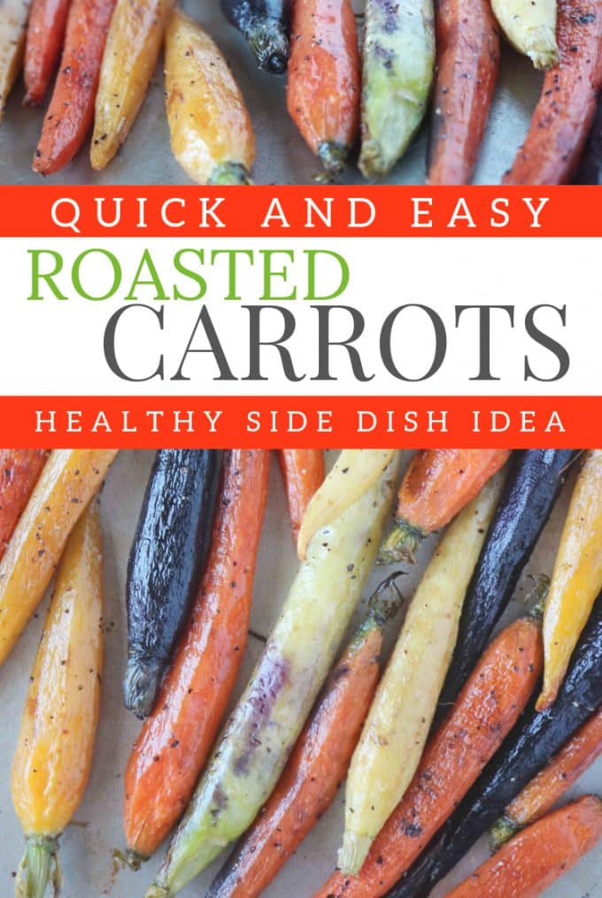 Pinterested image of roasted carrots