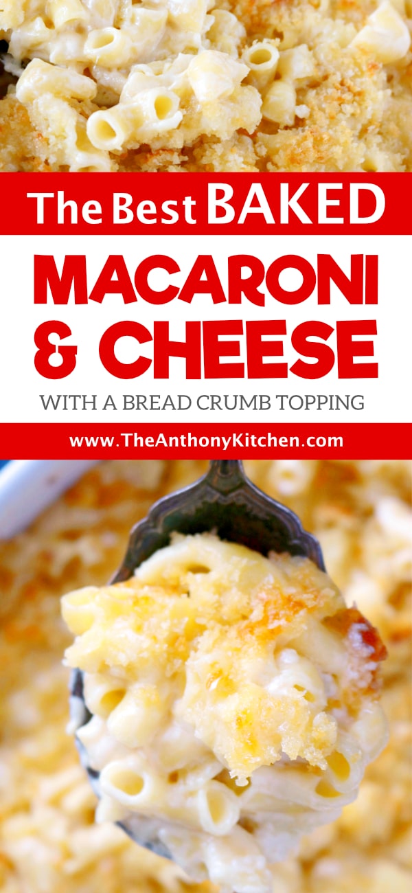 PInterest image of BAKED MACARONI AND CHEESE