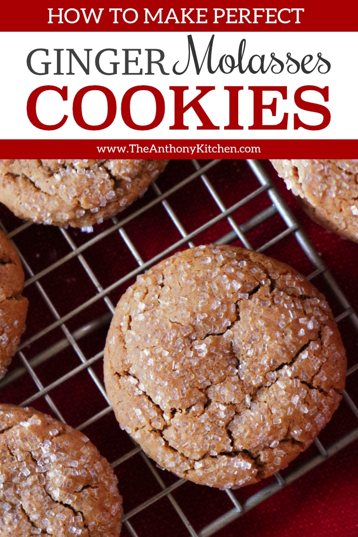 Soft Ginger Molasses Cookies { Soft and Chewy } The Anthony Kitchen