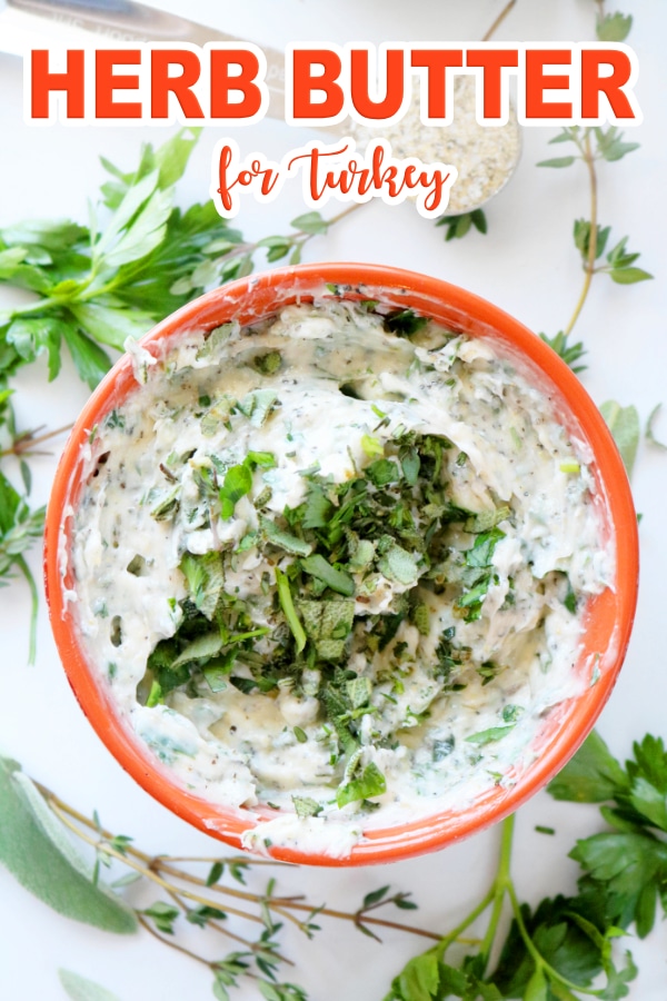Pinterest image of Herb Butter for Turkey