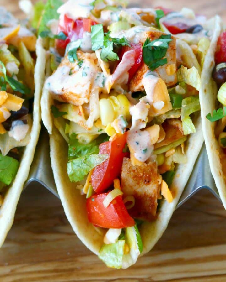 Southwest Chopped Chicken Salad Taco