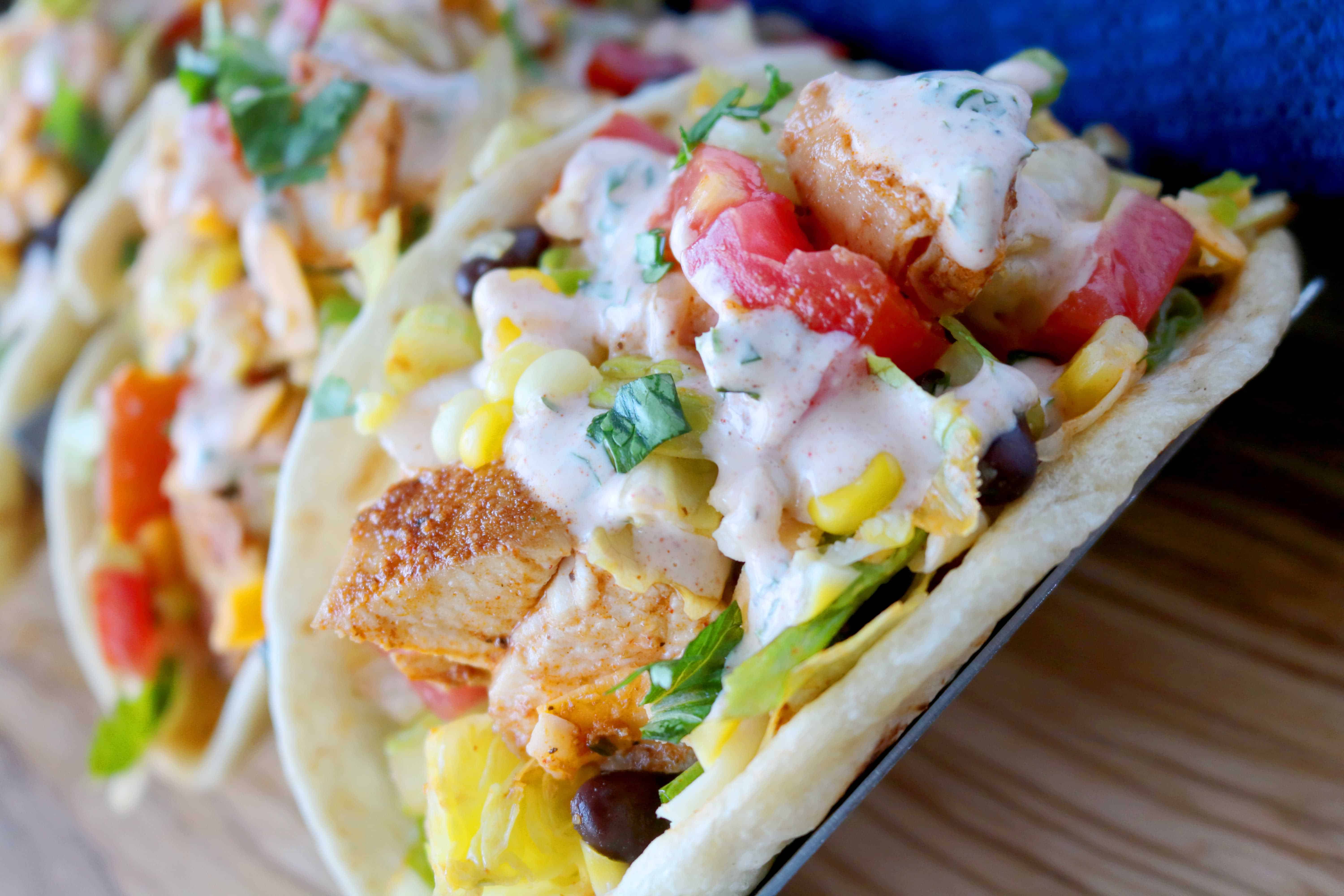 Southwest Chicken Salad Tacos - The Anthony Kitchen