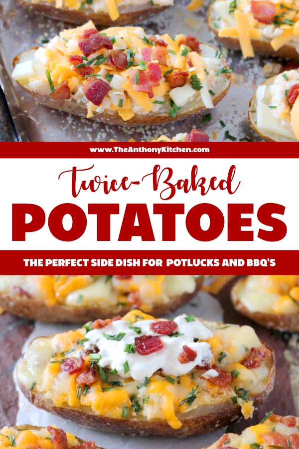 Pinterest Image for Twice Baked Potatoes