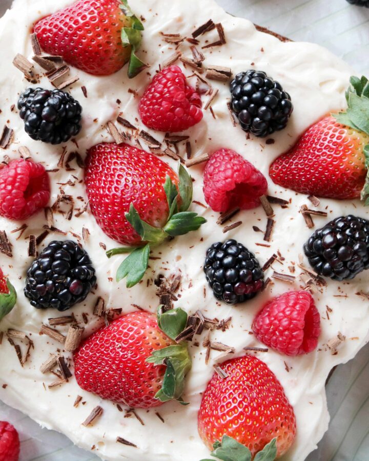 Brownies with Strawberry Cream Cheese Frosting