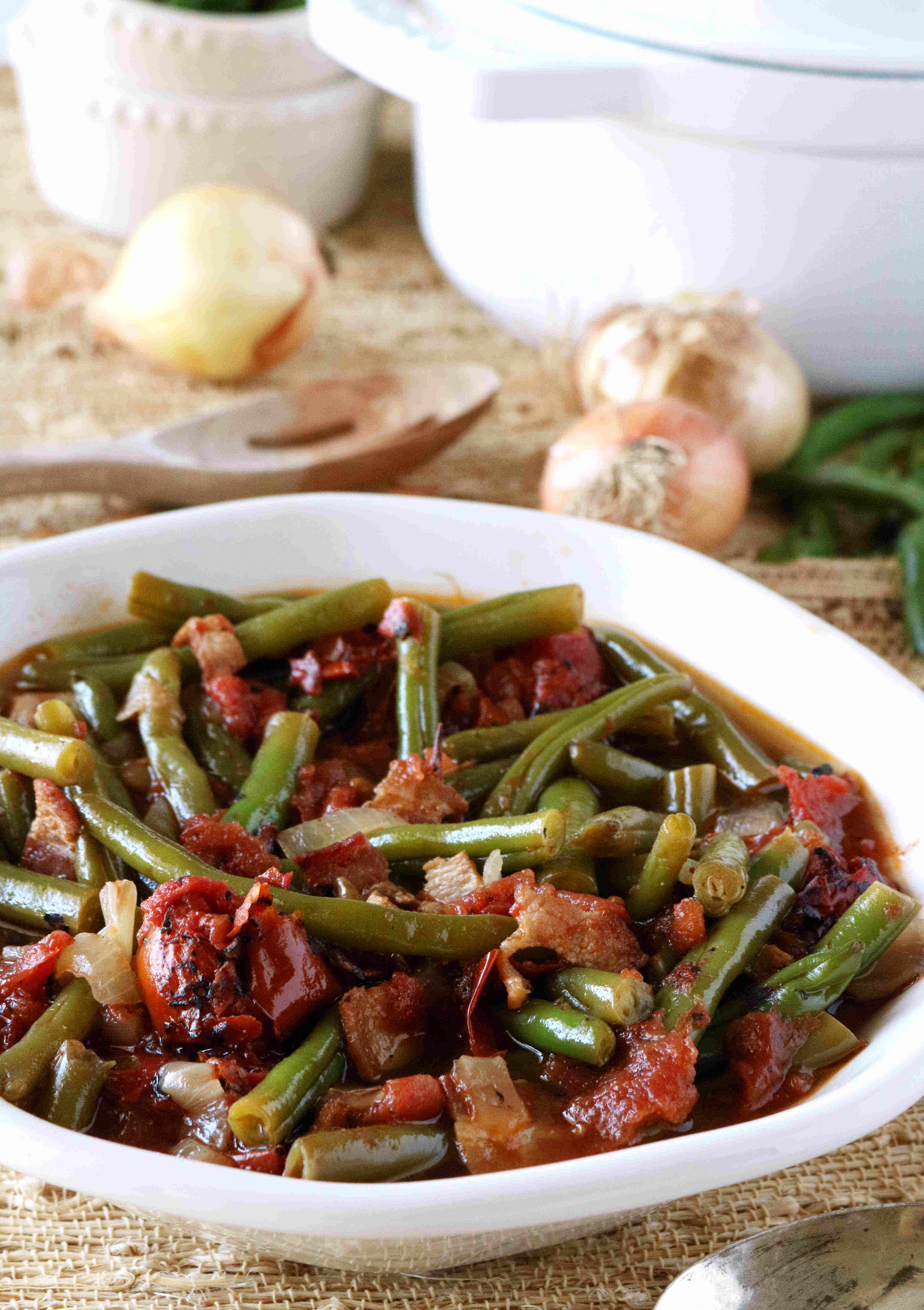 Green Beans with Tomatoes and Bacon The Anthony Kitchen