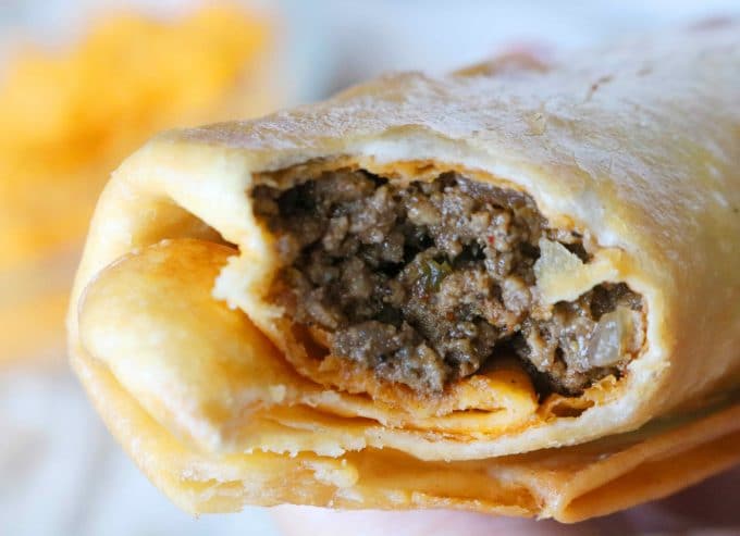 Ground Beef Chimichangas Recipe - Mexican.