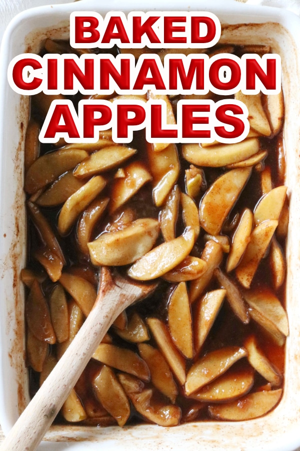 Pinterest image of Baked Cinnamon Apples