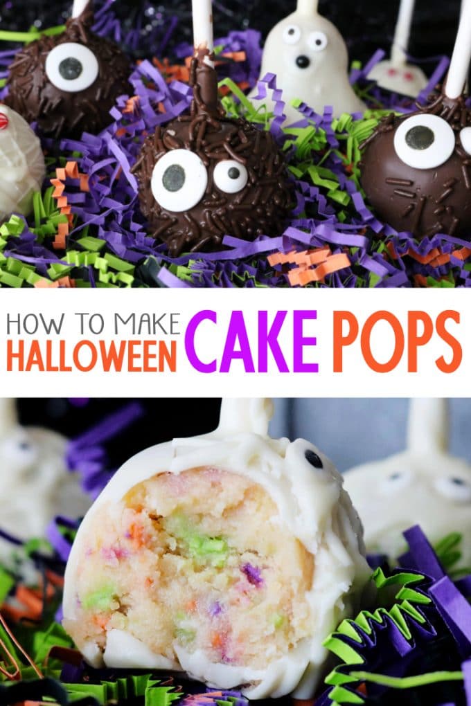 PInterest image of Halloween Cake Pops