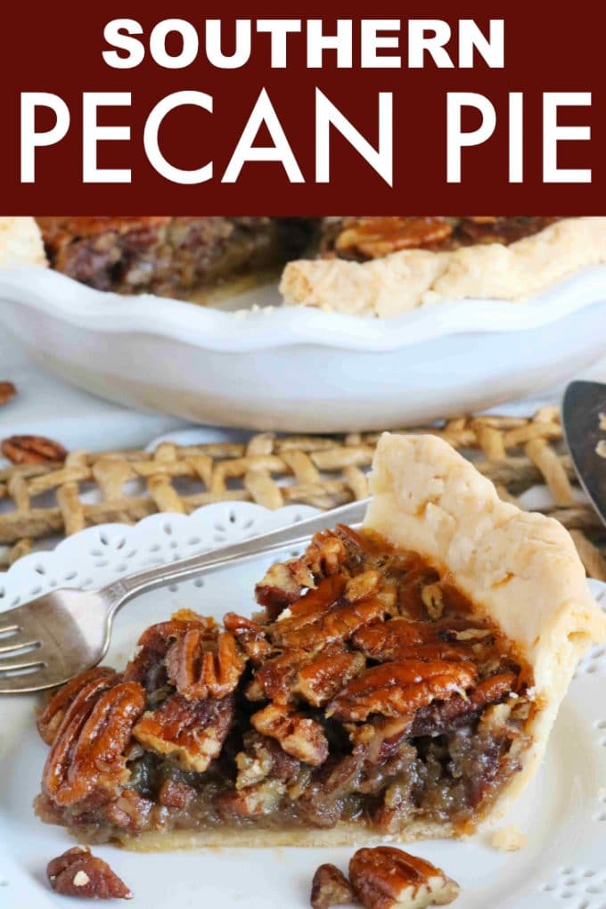 Easy Pecan Pie Recipe Made with Brown Sugar and Dark Corn | Thanksgiving Recipe