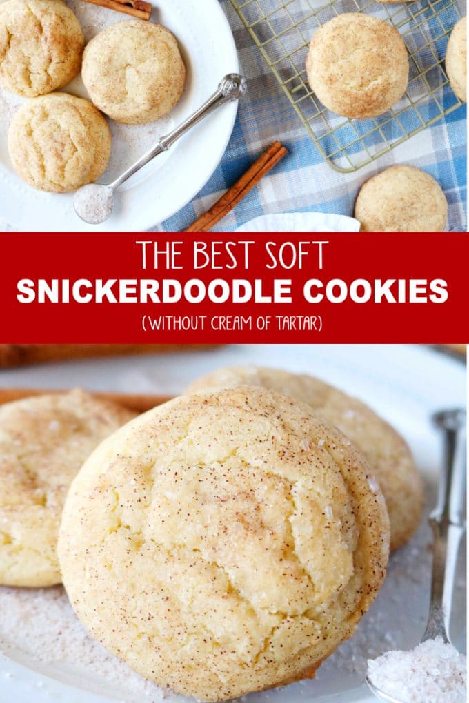 Easy, Soft Snickerdoodle Cookies without Cream of Tartar!