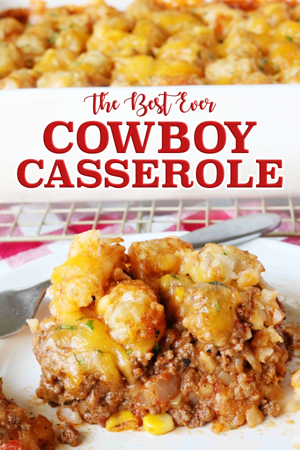 Pinterest image for Easy Cowboy Casserole