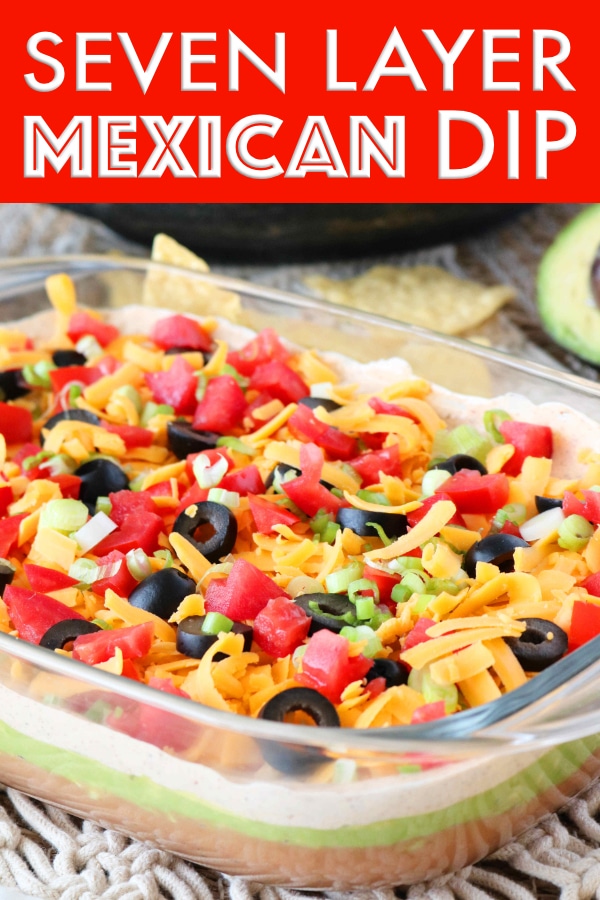 PInterest image for Seven Layer Mexican Dip