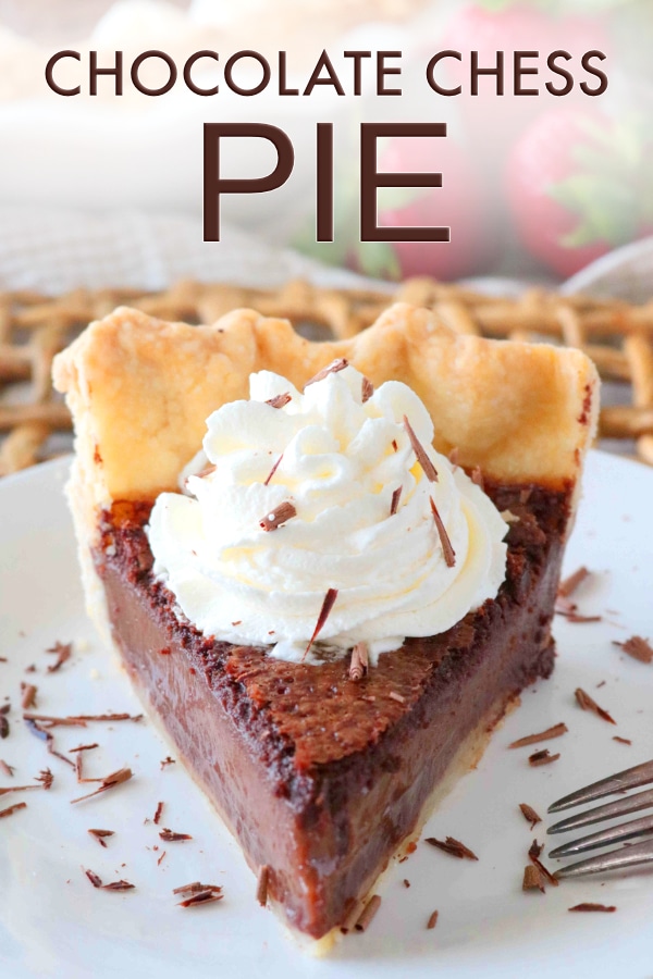 PInterest Image for Chocolate Chess Pie