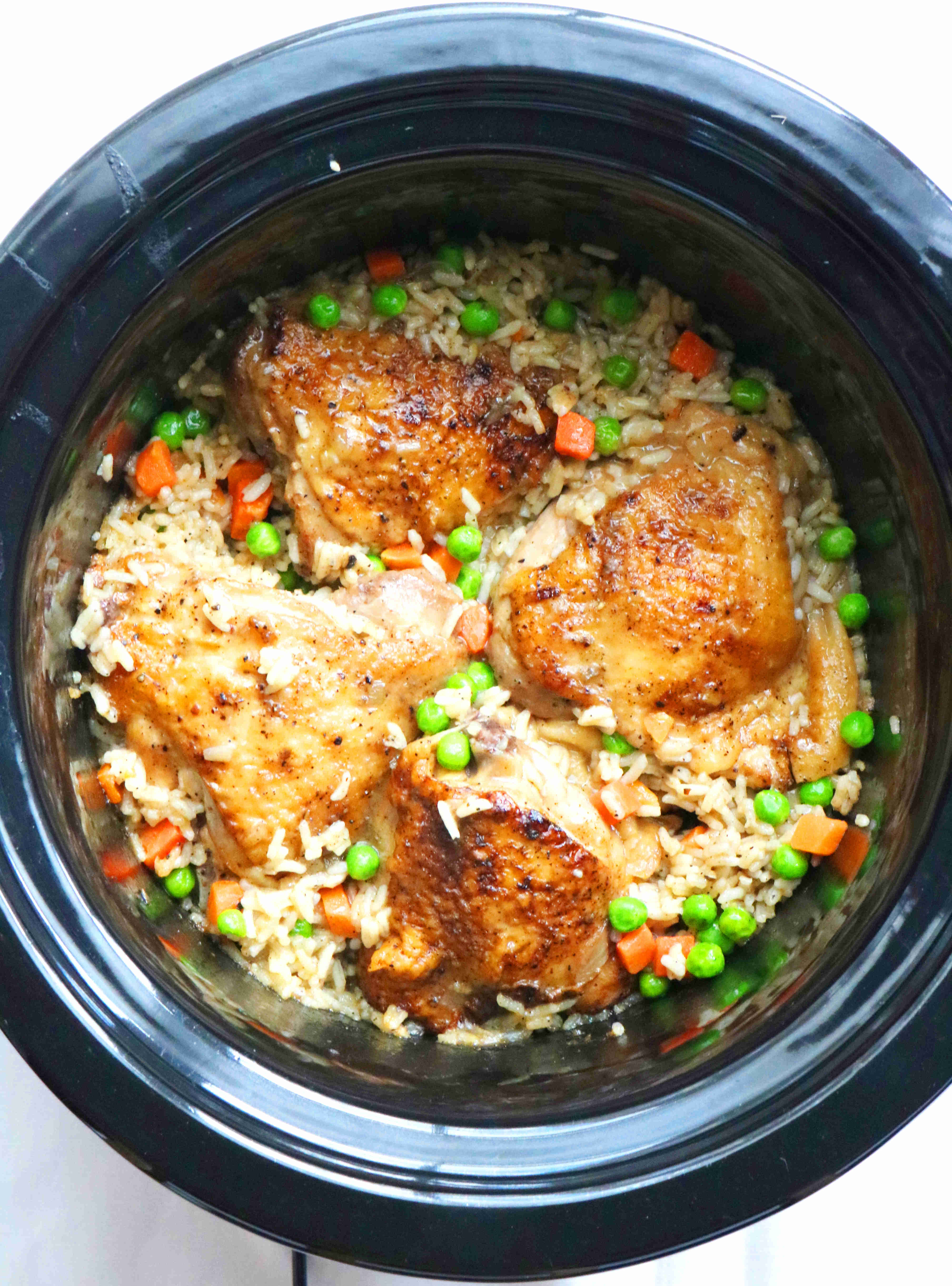 Crockpot Chicken and Rice Casserole Recipe - Simple Joy