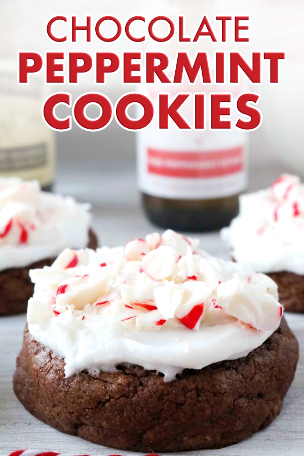 Chocolate Peppermint Cookie Image for Pinterest
