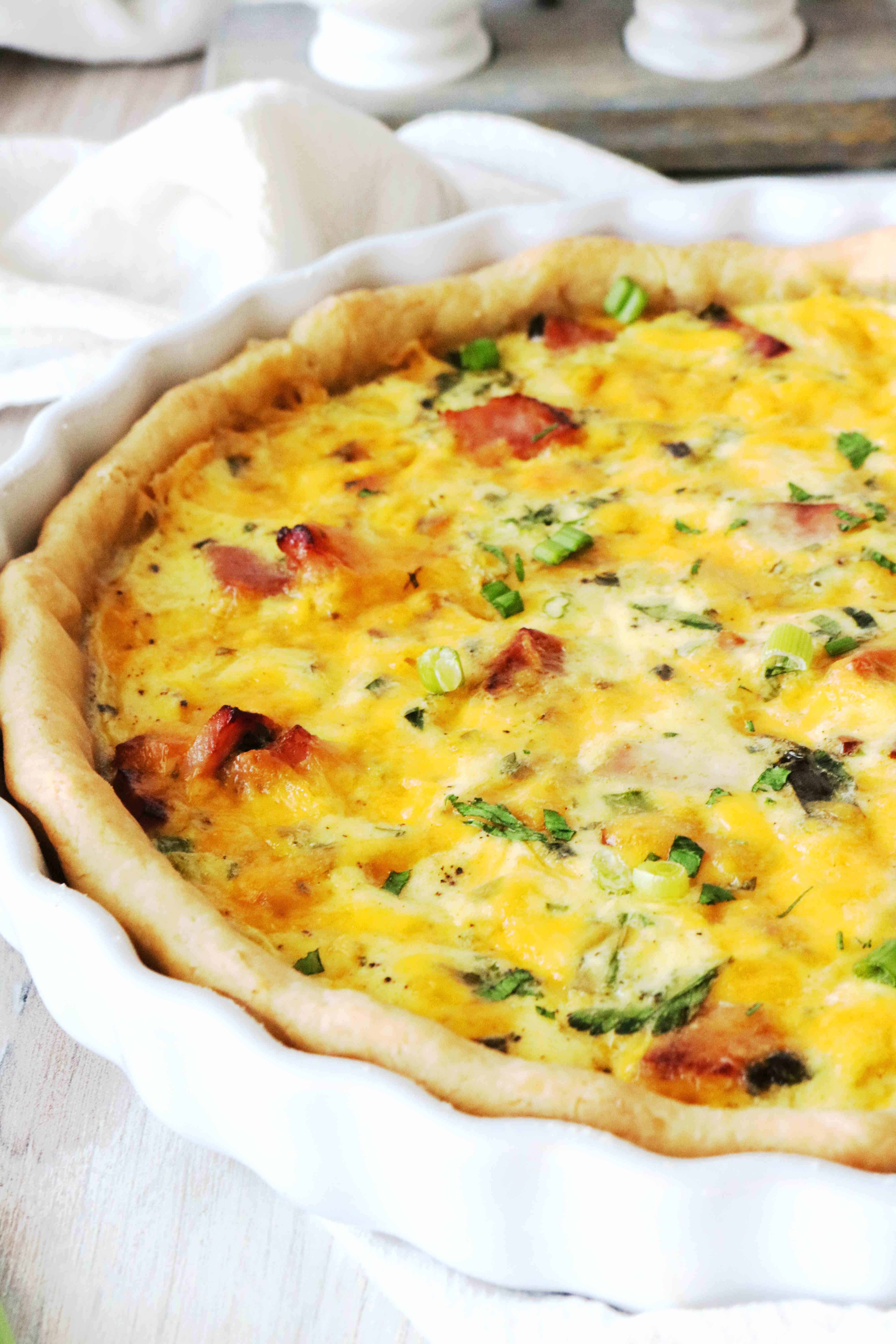 Easy Ham and Cheese Quiche Recipe The Anthony Kitchen