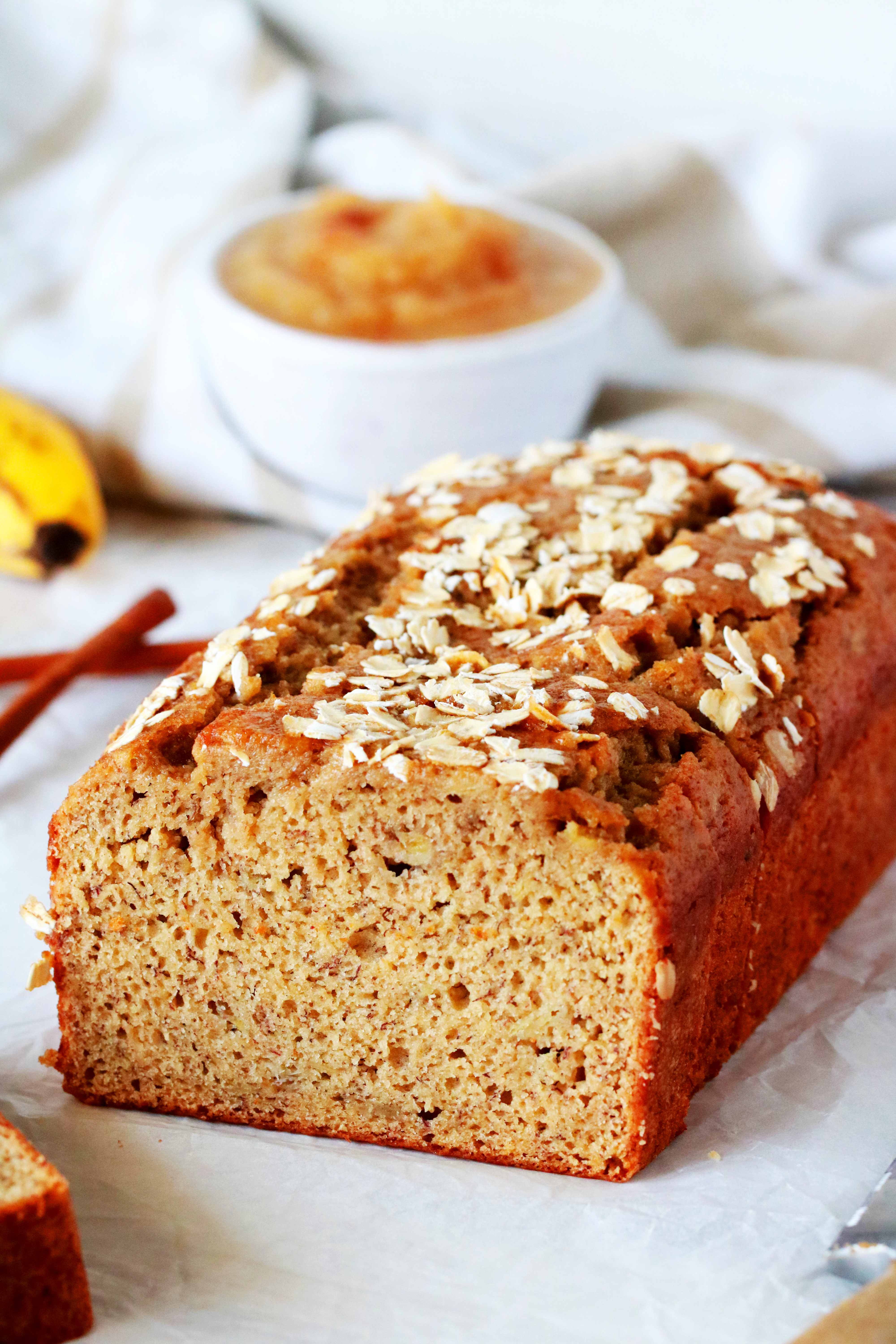Applesauce Banana Bread LowFat and Healthy! The Anthony Kitchen
