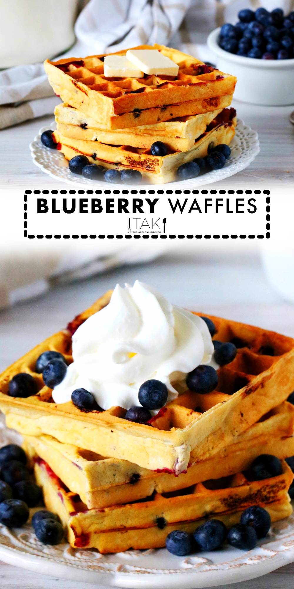 Easy Blueberry Waffles Recipe The Anthony Kitchen