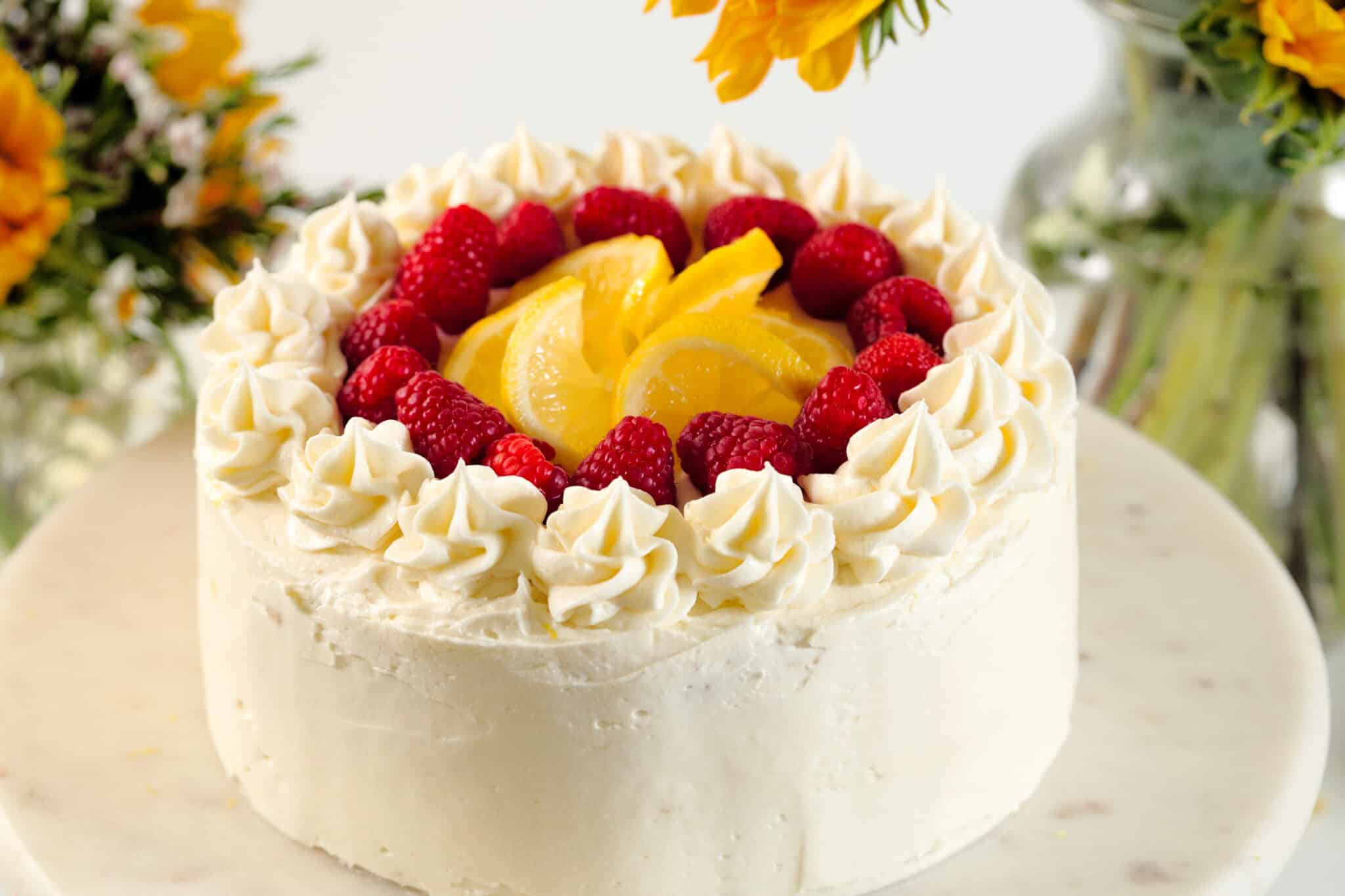 Lemon Raspberry Cake | Easy Recipe! - The Anthony Kitchen