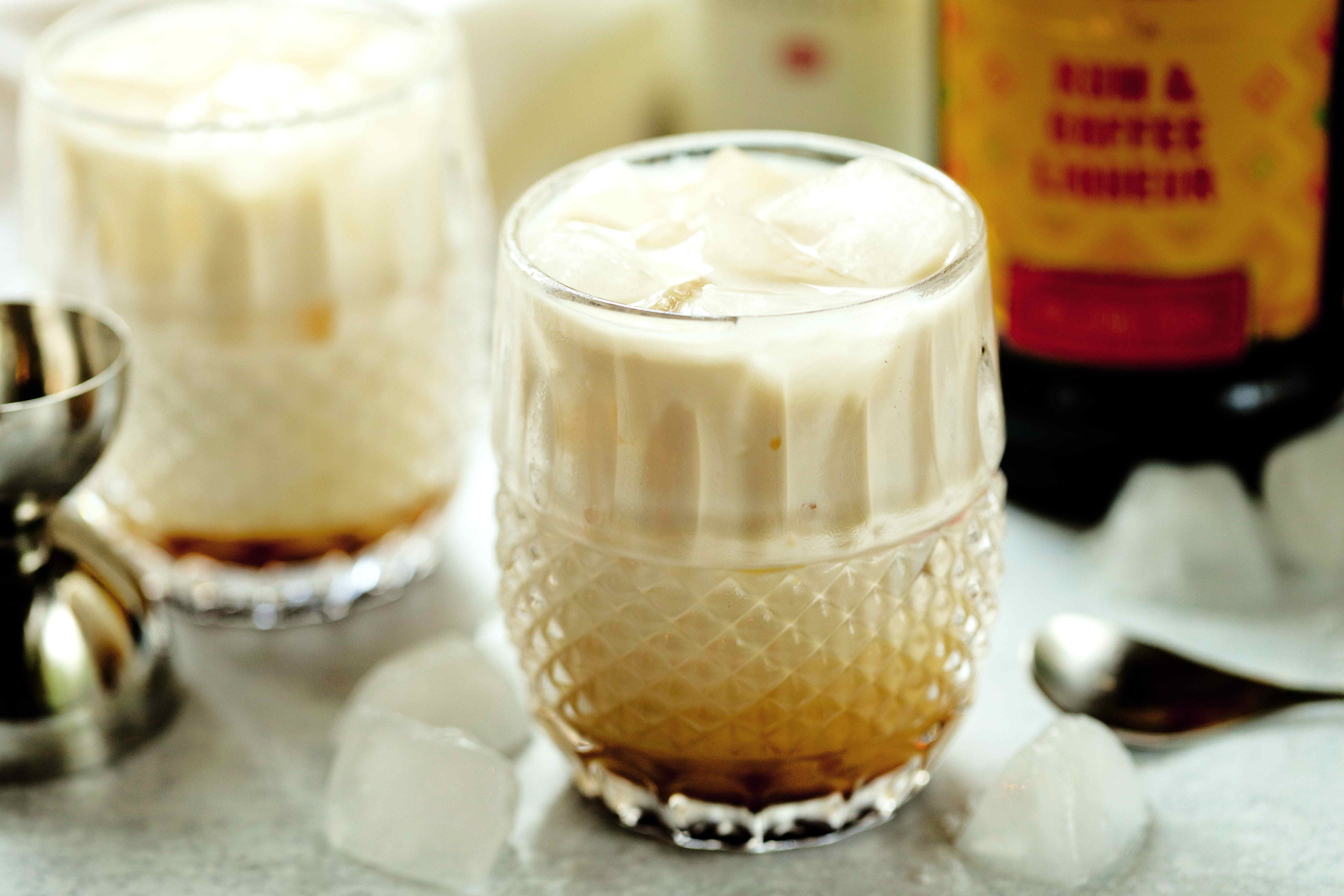 Prepared White Russian in a rocks glass