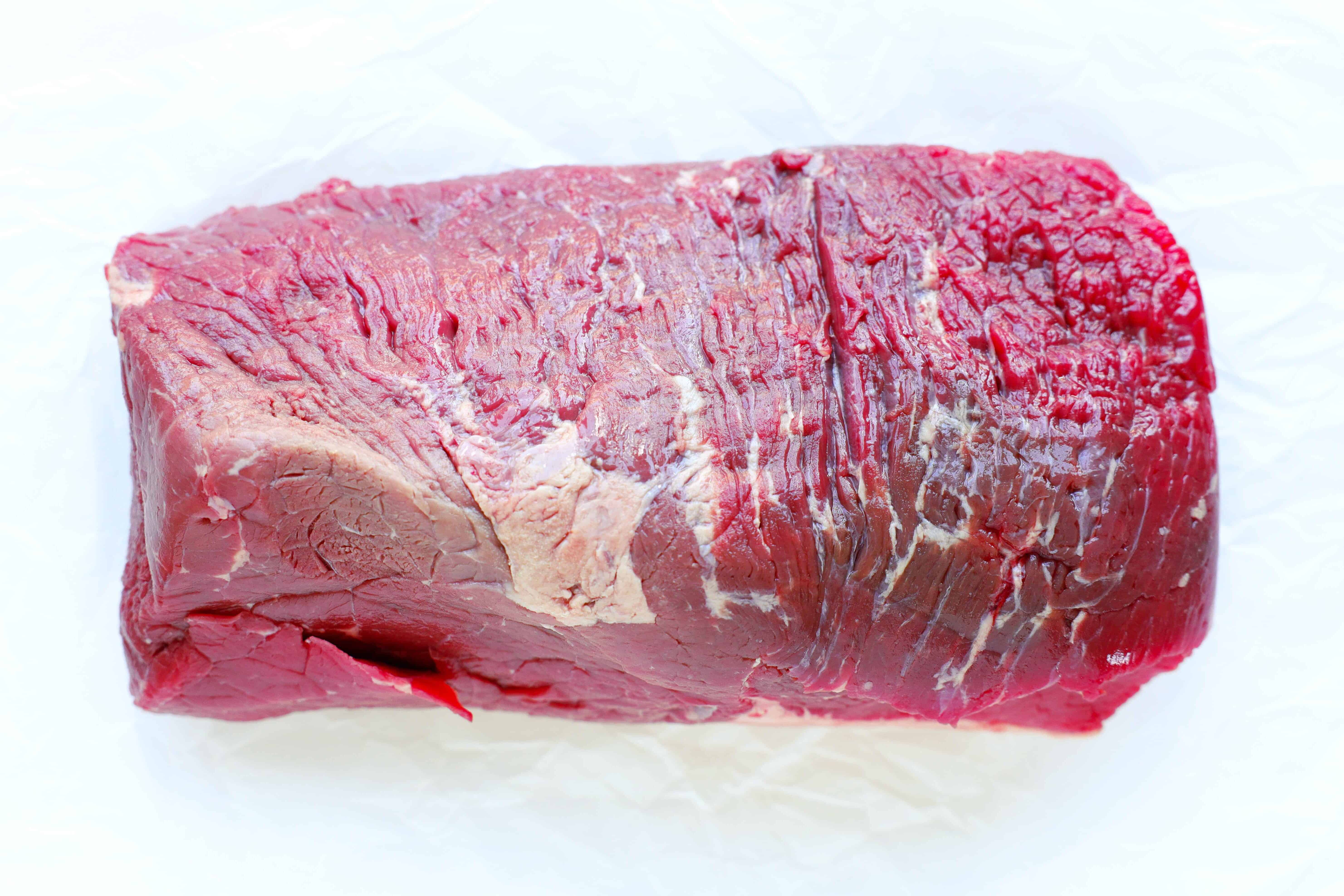 Uncooked rump roast