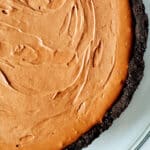 Oreo pie crust with chocolate pudding filling