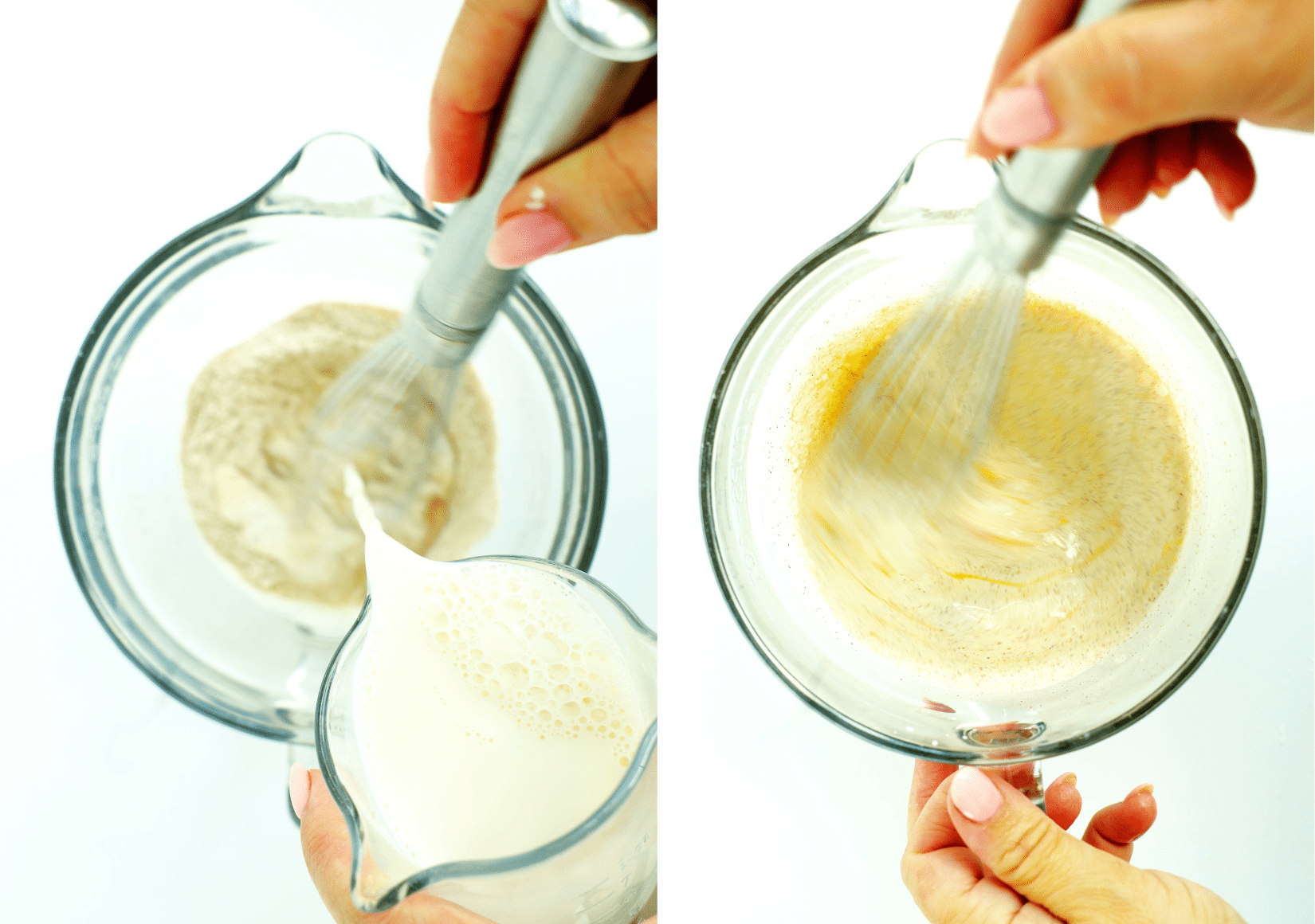 Combining wet and dry ingredients for Sourdough French toast