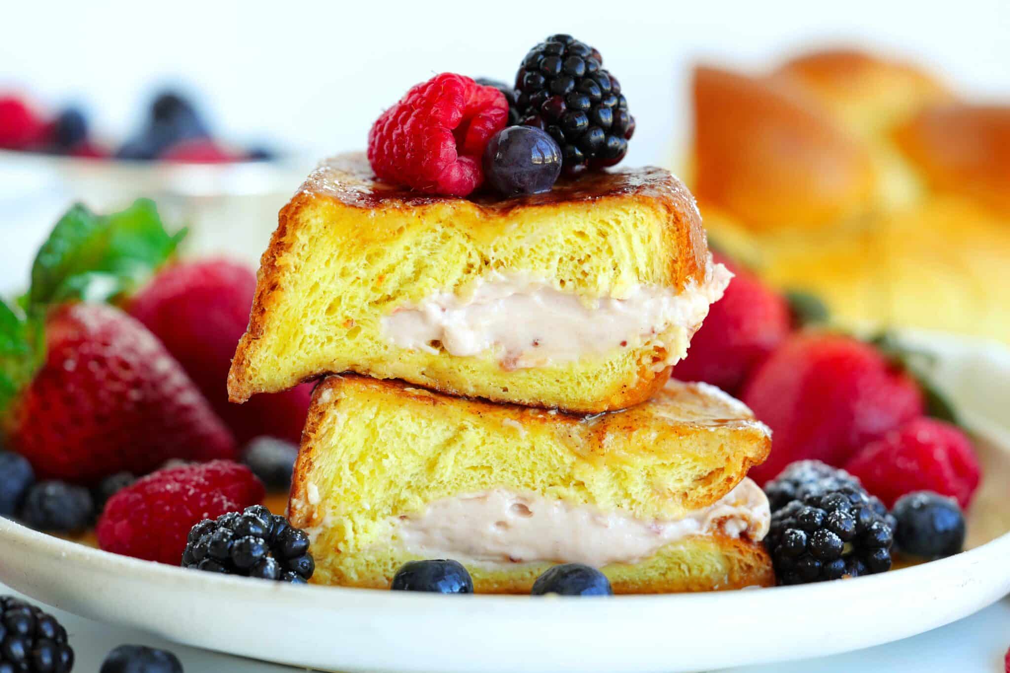 Best Stuffed French Toast Recipe with Strawberry Cream Cheese 
