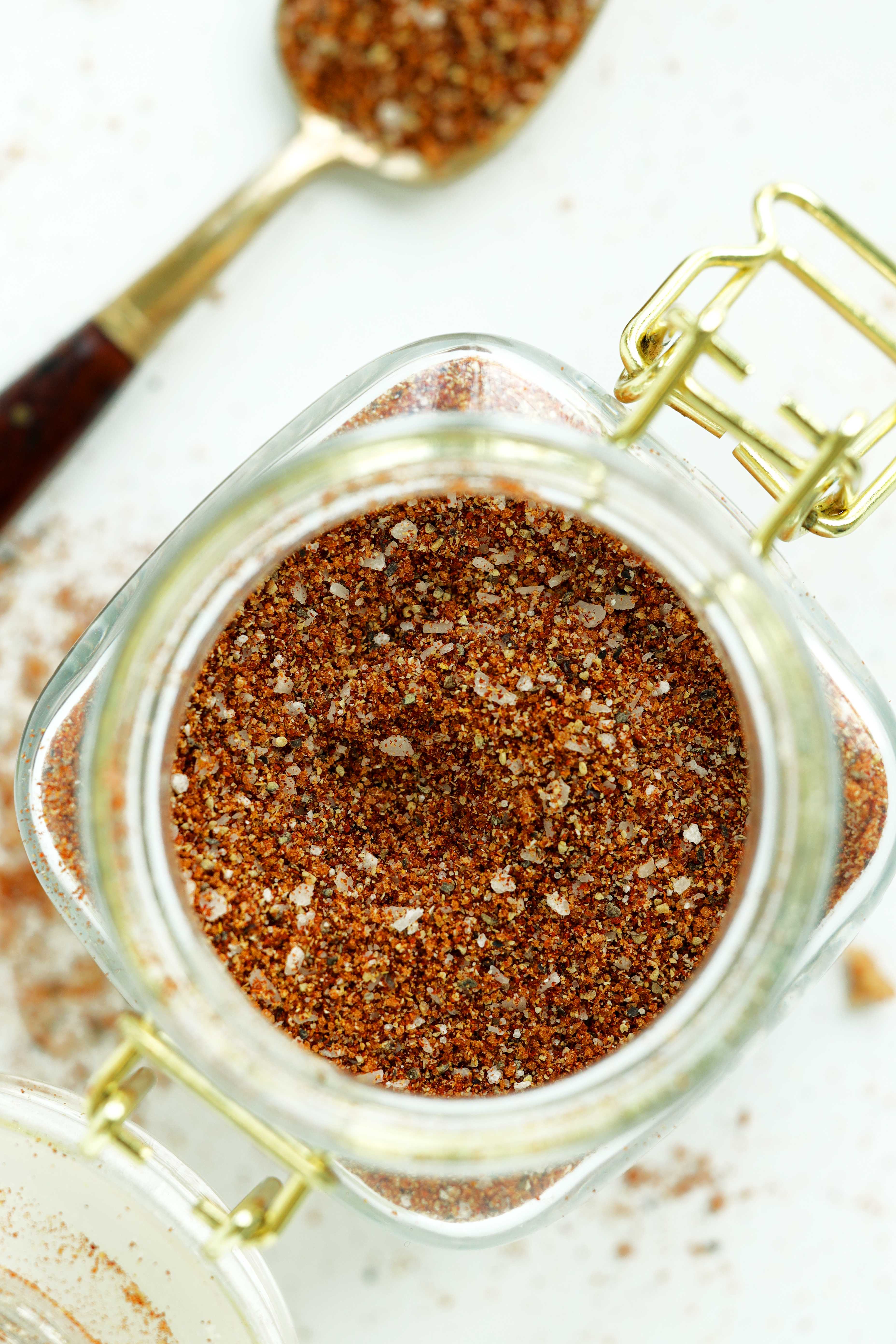 overhead shot of homemade burger seasoning