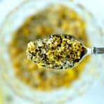 Close up of Lemon Pepper Seasoning on a spoon