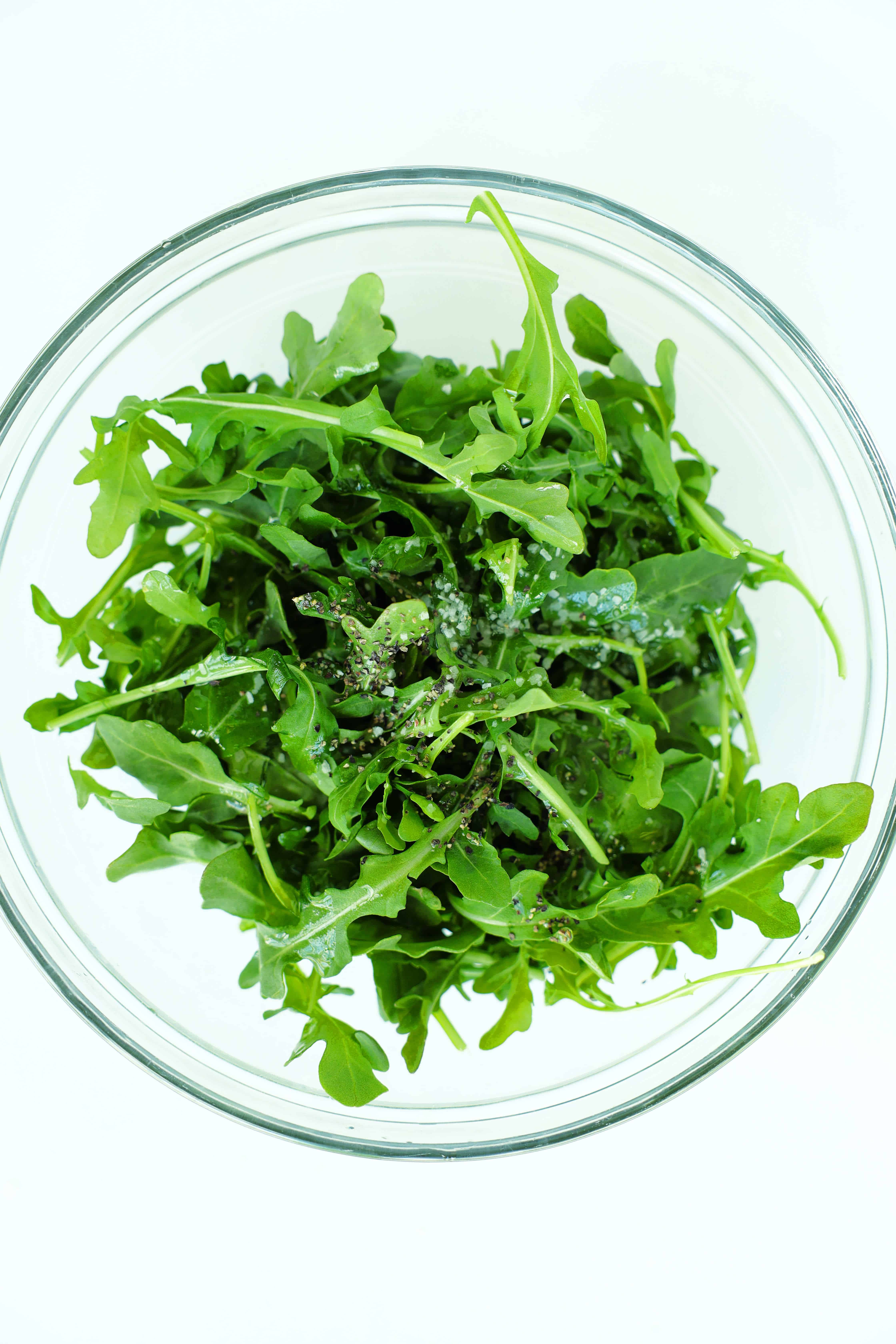 Dressing for arugula for prosciutto sandwich