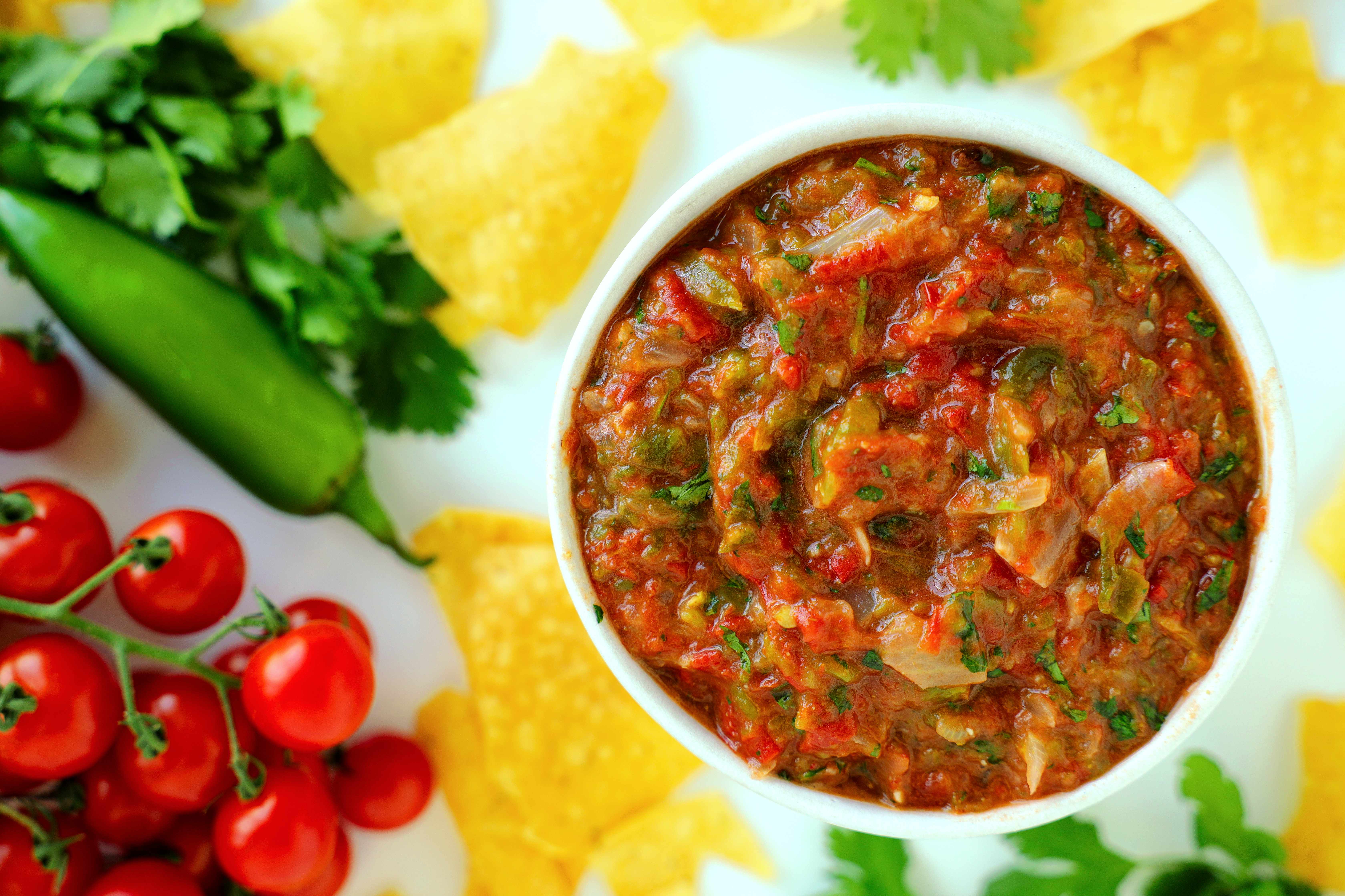 Overhead shot of Salsa Ranchera