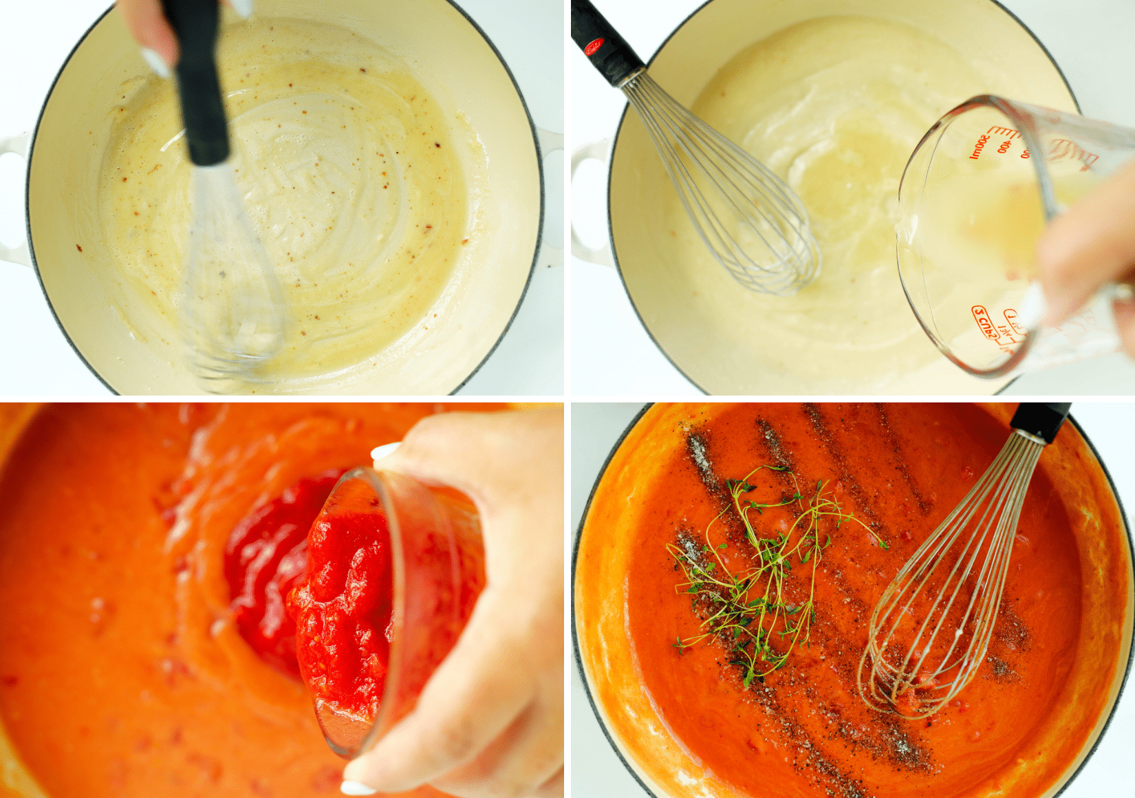 Steps to make Tomato Gravy in a Dutch oven