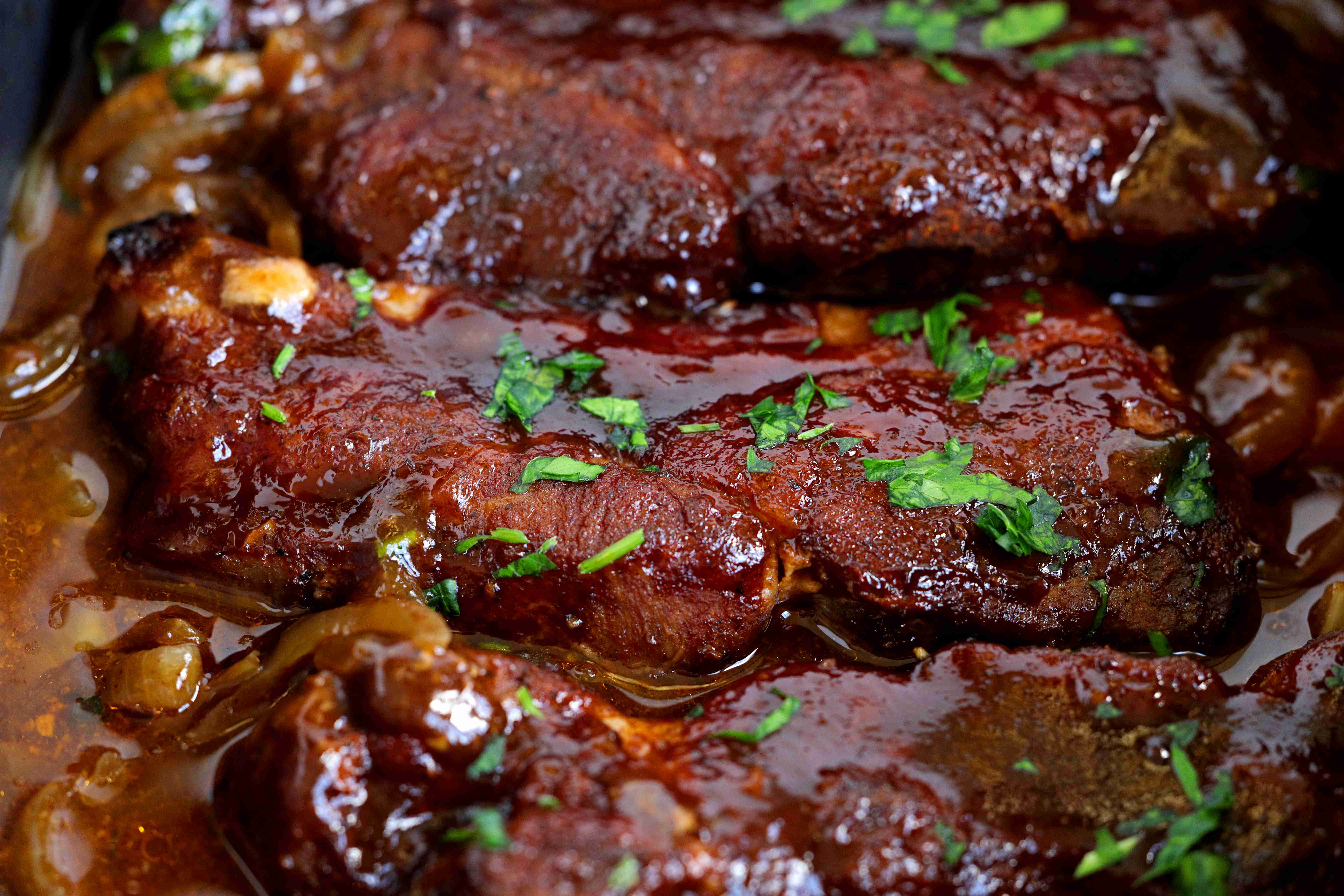 Closeup of Country-Style Pork Ribs