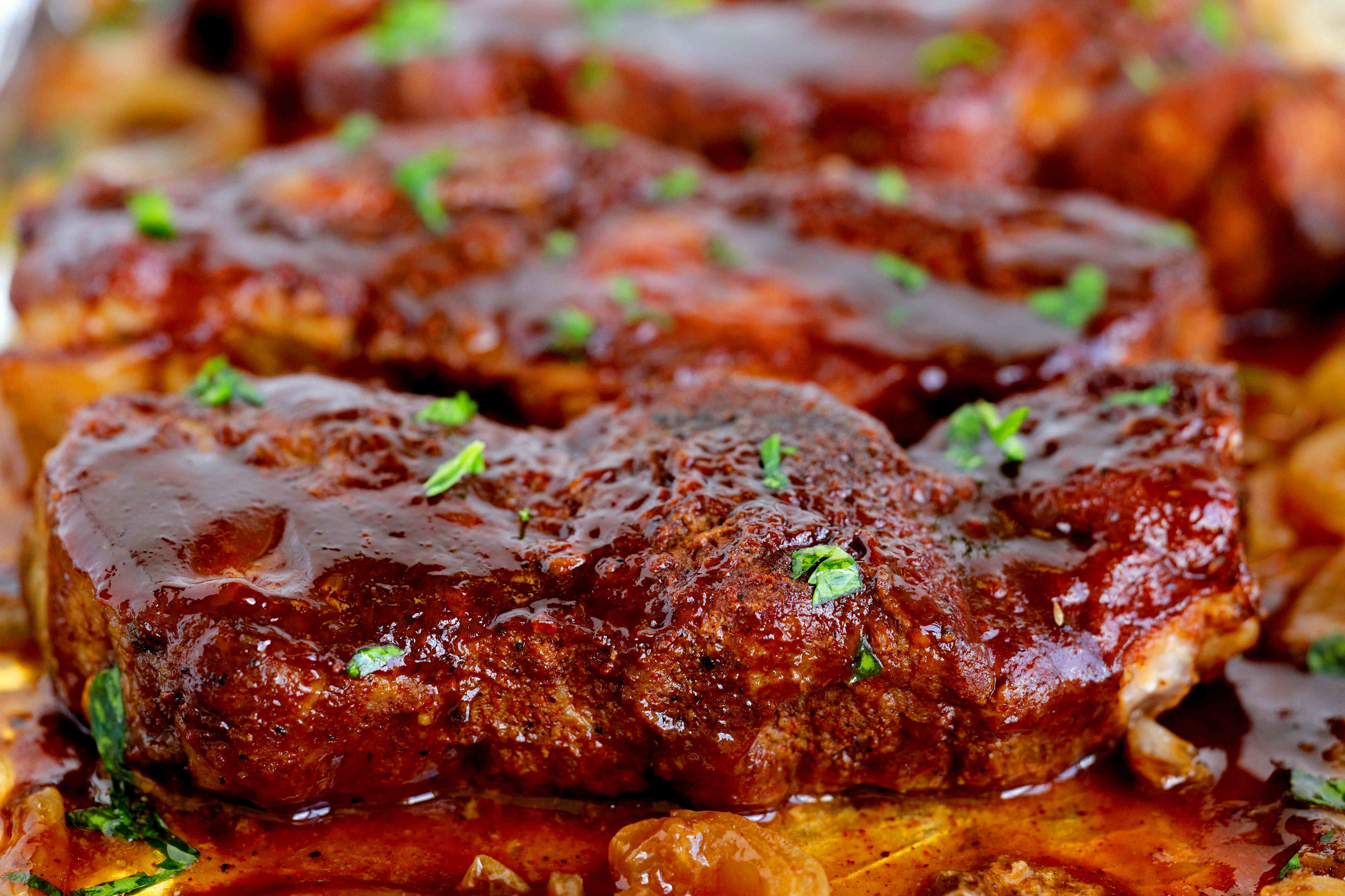 Closeup of Country-Style Pork Ribs