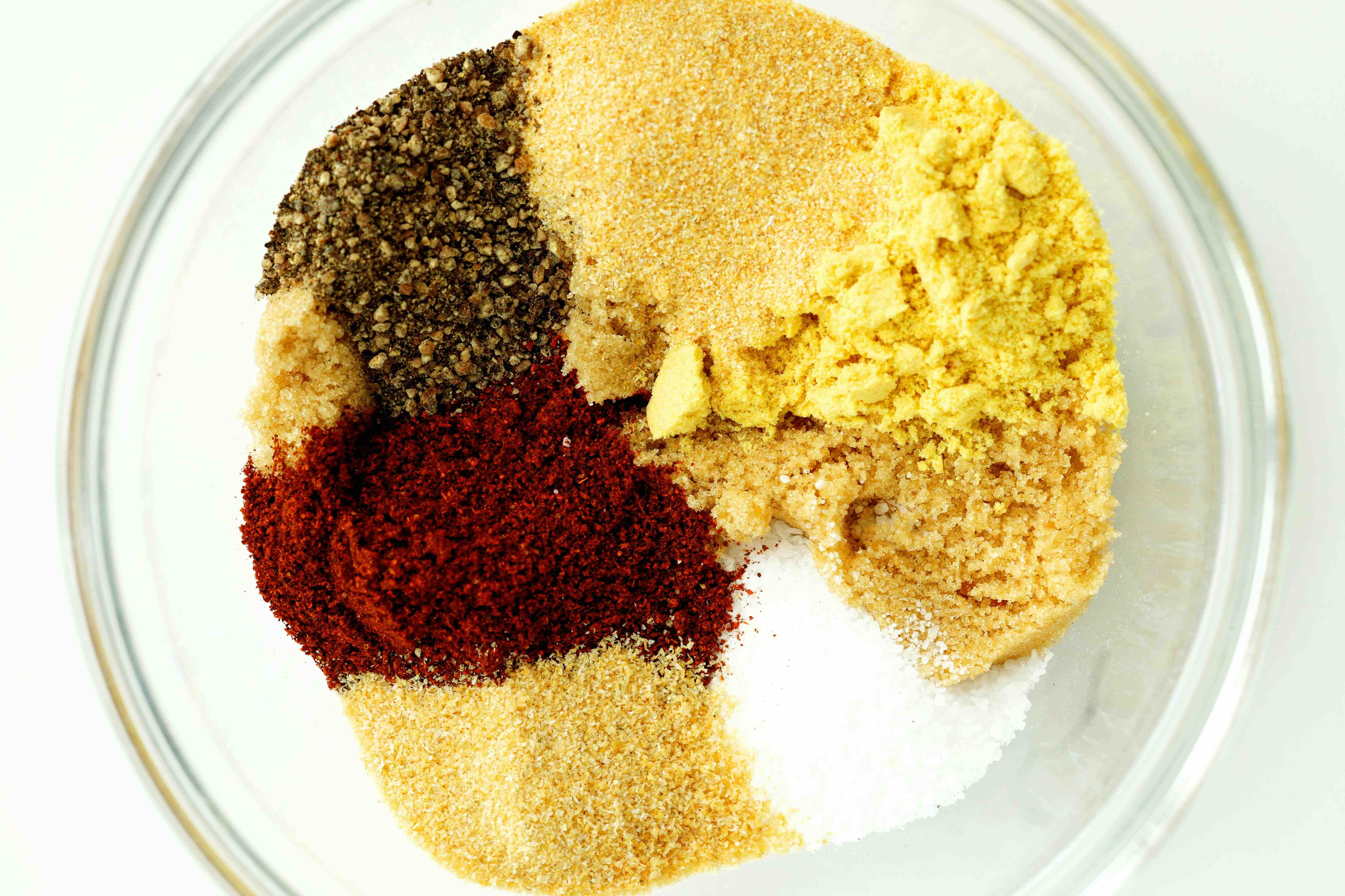 Seasonings for Country-Style Pork Ribs in the slow cooker in a mixing bowl