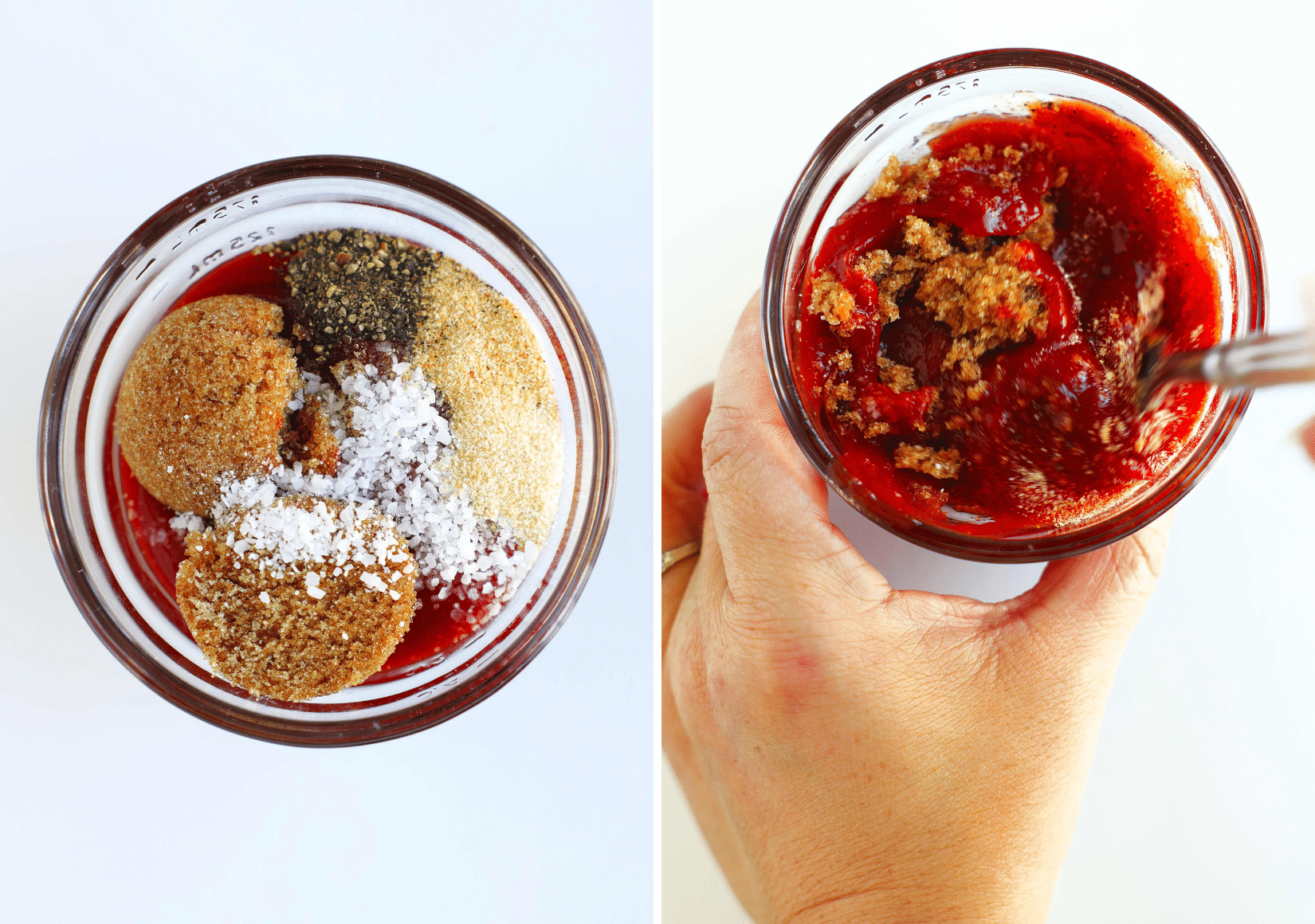 Steps to mix the Meatloaf Glaze sauce