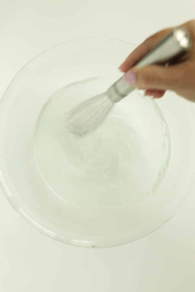 Whisking chicken brine